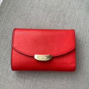 Kate spade red leather wallet